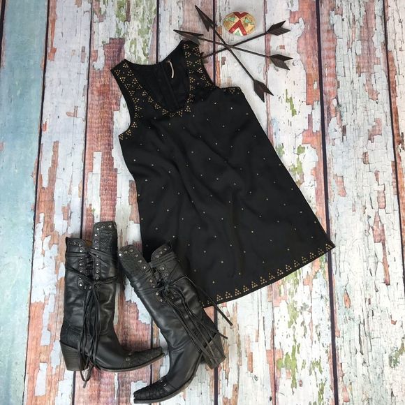 Free People Dresses & Skirts - Free People Dress Little Black Soho Studded